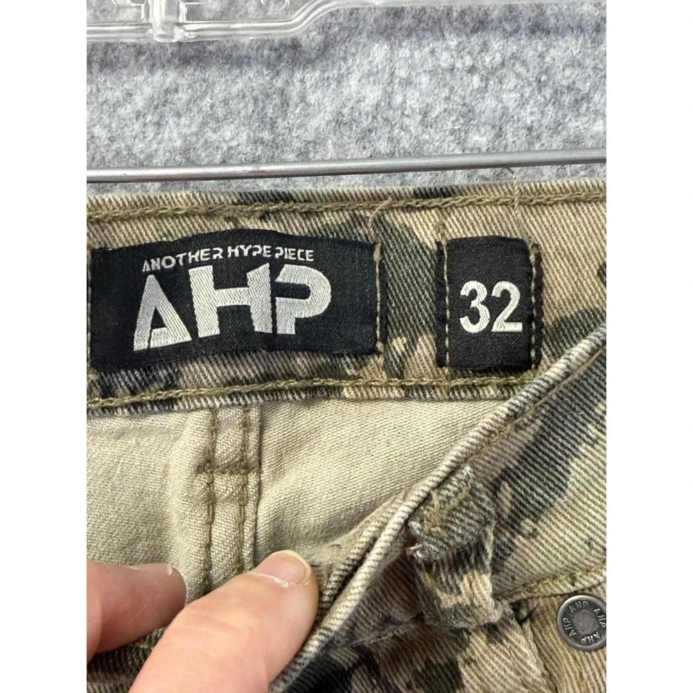 Another‎ Hype Piece AHP Mens Digital Camo Distressed Patchwork Cargo Pants Sz 32